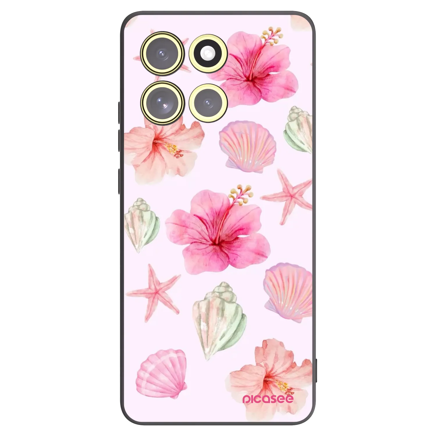 Picasee Motorola Moto G86 Power 5G Hülle - Schwarzes Silikon - Blush Lagoon