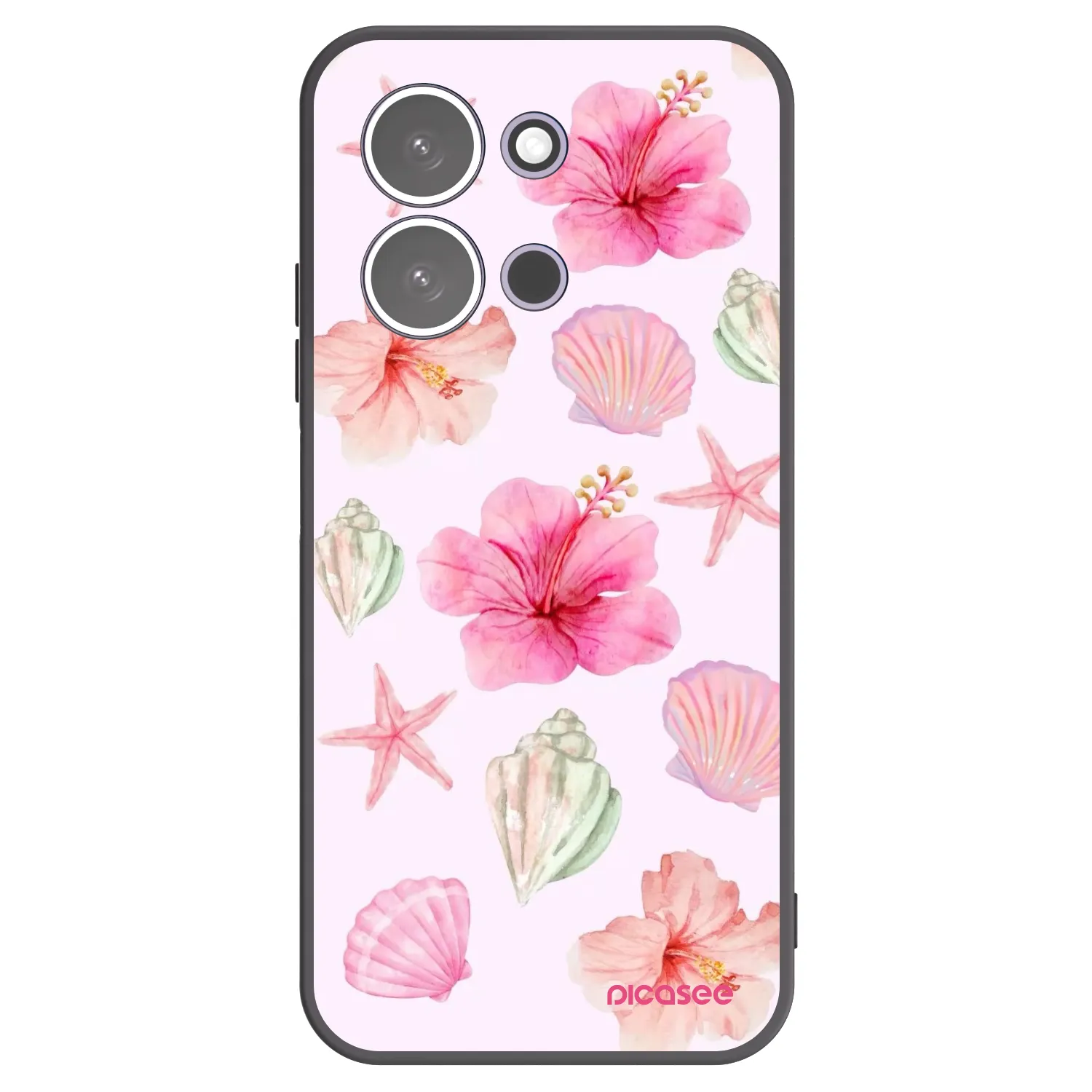 Picasee Xiaomi Redmi 15C 5G Hülle - Schwarzes Silikon - Blush Lagoon