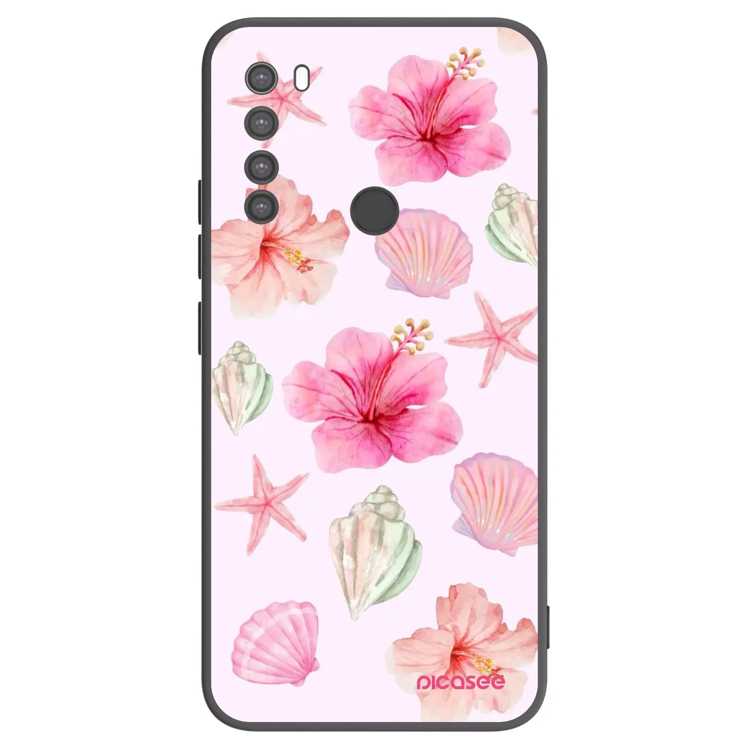 Picasee Xiaomi Redmi Note 8 Hülle - Schwarzes Silikon - Blush Lagoon