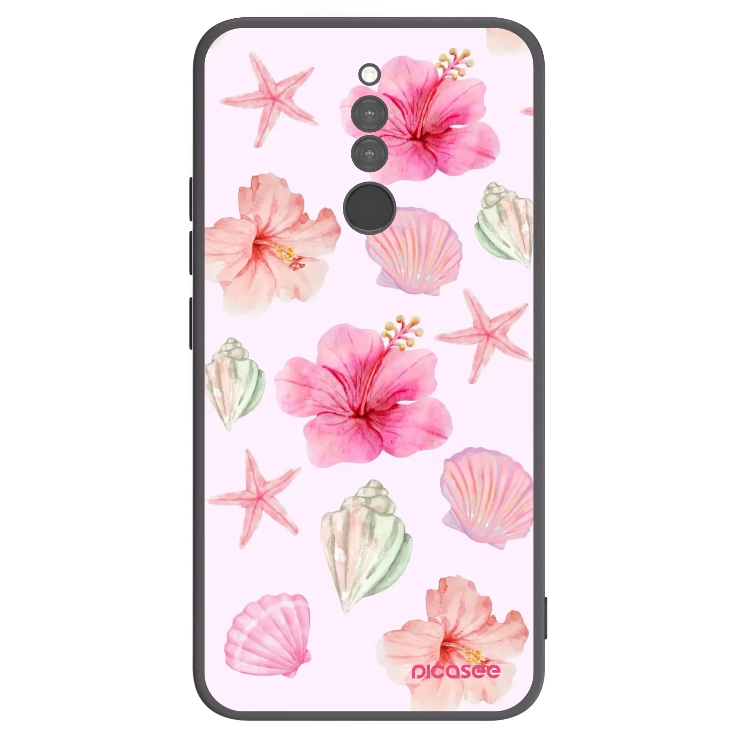 Picasee Xiaomi Redmi 8 Hülle - Schwarzes Silikon - Blush Lagoon