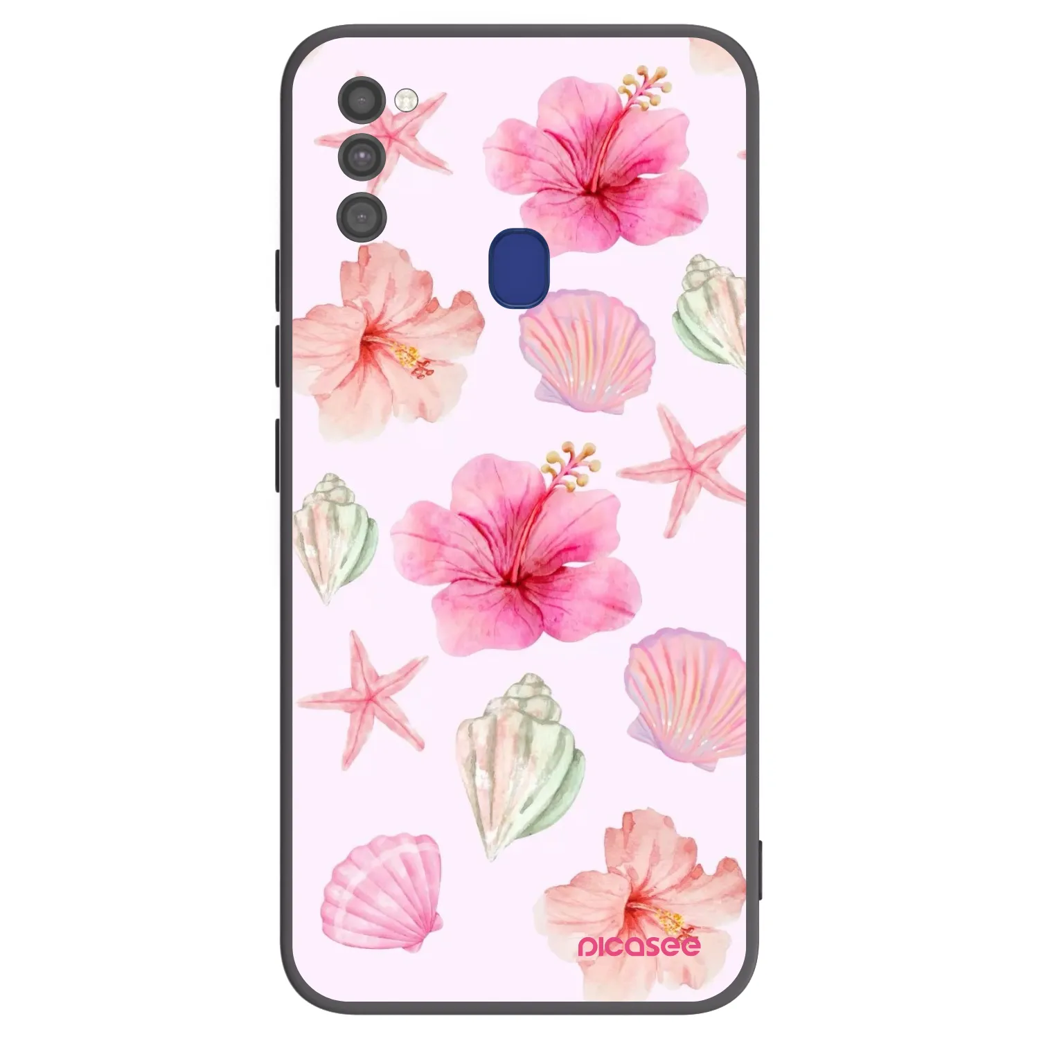 Picasee Samsung Galaxy M21 M215F Hülle - Schwarzes Silikon - Blush Lagoon