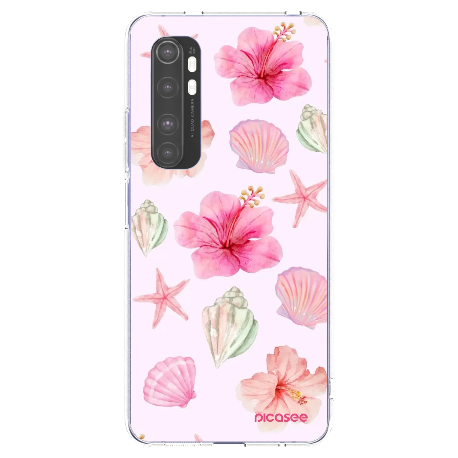 Picasee Xiaomi Mi Note 10 Lite Hülle - Transparentes Silikon - Blush Lagoon