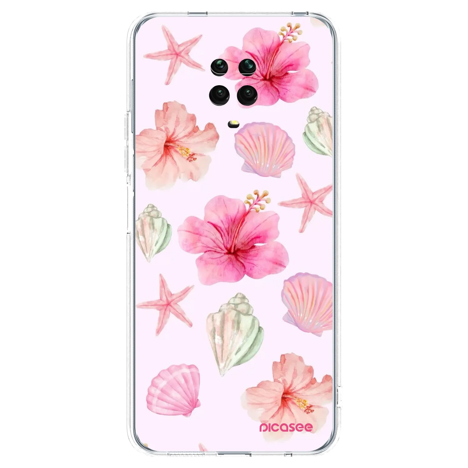 Picasee Xiaomi Redmi Note 9S Hülle - Transparentes Silikon - Blush Lagoon