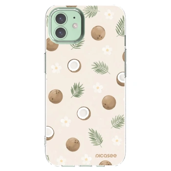 Picasee Apple iPhone 12 Hülle - Transparentes Silikon - Coconut Breeze