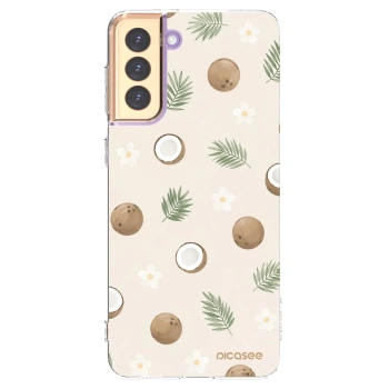 Picasee Samsung Galaxy S21+ 5G G996F Hülle - Transparentes Silikon - Coconut Breeze