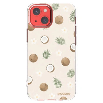 Picasee Apple iPhone 13 mini Hülle - Transparentes Silikon - Coconut Breeze