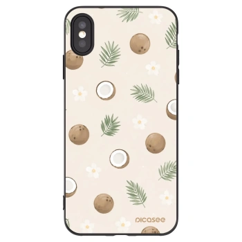 Picasee Apple iPhone XS Max Hülle - Schwarzes Silikon - Coconut Breeze