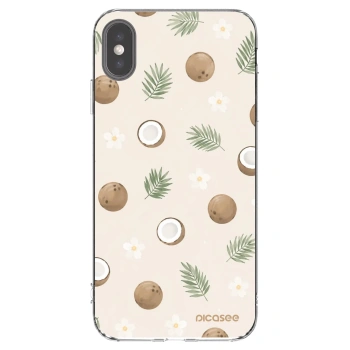 Picasee Apple iPhone XS Max Hülle - Transparentes Silikon - Coconut Breeze