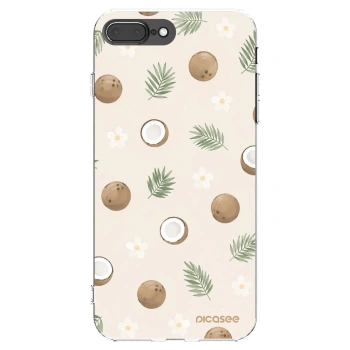 Picasee Apple iPhone 7 Plus Hülle - Transparentes Silikon - Coconut Breeze