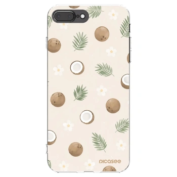 Picasee Apple iPhone 8 Plus Hülle - Transparentes Silikon - Coconut Breeze