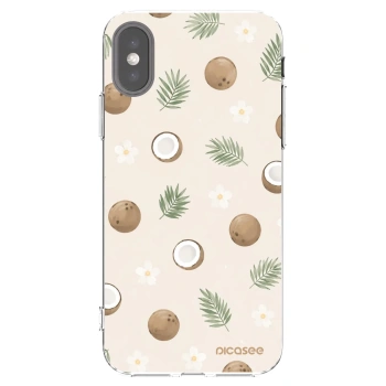 Picasee Apple iPhone X/XS Hülle - Transparentes Silikon - Coconut Breeze