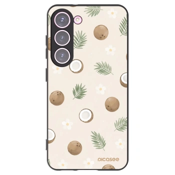 Picasee Samsung Galaxy S23 5G Hülle - Schwarzes Silikon - Coconut Breeze
