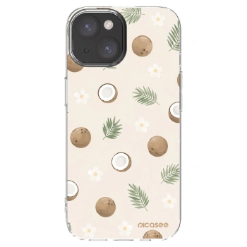 Picasee Apple iPhone 15 Hülle - Transparentes Silikon - Coconut Breeze