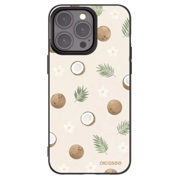 Picasee Apple iPhone 15 Pro Max Hülle - Schwarzes Silikon - Coconut Breeze