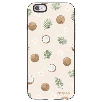 Picasee Apple iPhone 6/6S Hülle - Schwarzes Silikon - Coconut Breeze