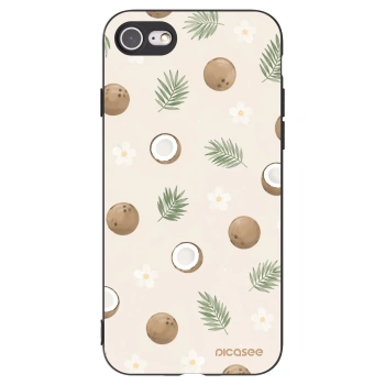 Picasee Apple iPhone 8 Hülle - Schwarzes Silikon - Coconut Breeze