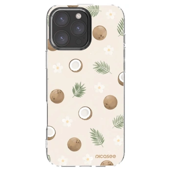 Picasee Apple iPhone 16 Pro Max Hülle - Transparentes Silikon - Coconut Breeze