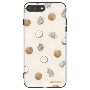 Picasee Apple iPhone 7 Plus Hülle - Schwarzes Silikon - Coconut Breeze