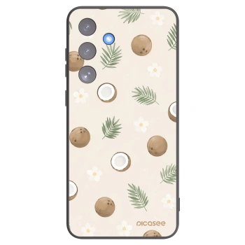 Picasee Samsung Galaxy S25 FE 5G Hülle - Schwarzes Silikon - Coconut Breeze
