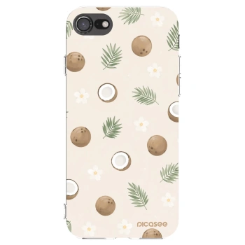 Picasee Apple iPhone 8 Hülle - Transparentes Silikon - Coconut Breeze