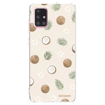 Picasee Samsung Galaxy A71 A715F Hülle - Transparentes Silikon - Coconut Breeze