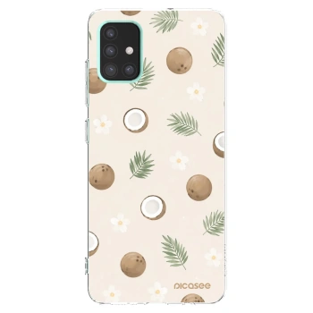 Picasee Samsung Galaxy A51 A515F Hülle - Transparentes Silikon - Coconut Breeze
