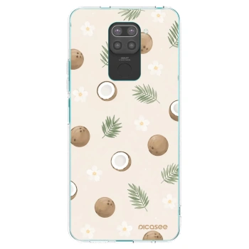 Picasee Xiaomi Redmi Note 9 Hülle - Schwarzes Silikon - Coconut Breeze