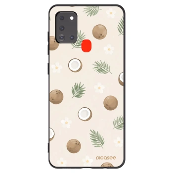 Picasee Samsung Galaxy A21s Hülle - Schwarzes Silikon - Coconut Breeze