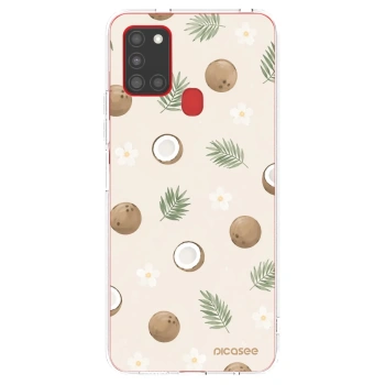 Picasee Samsung Galaxy A21s Hülle - Transparentes Silikon - Coconut Breeze