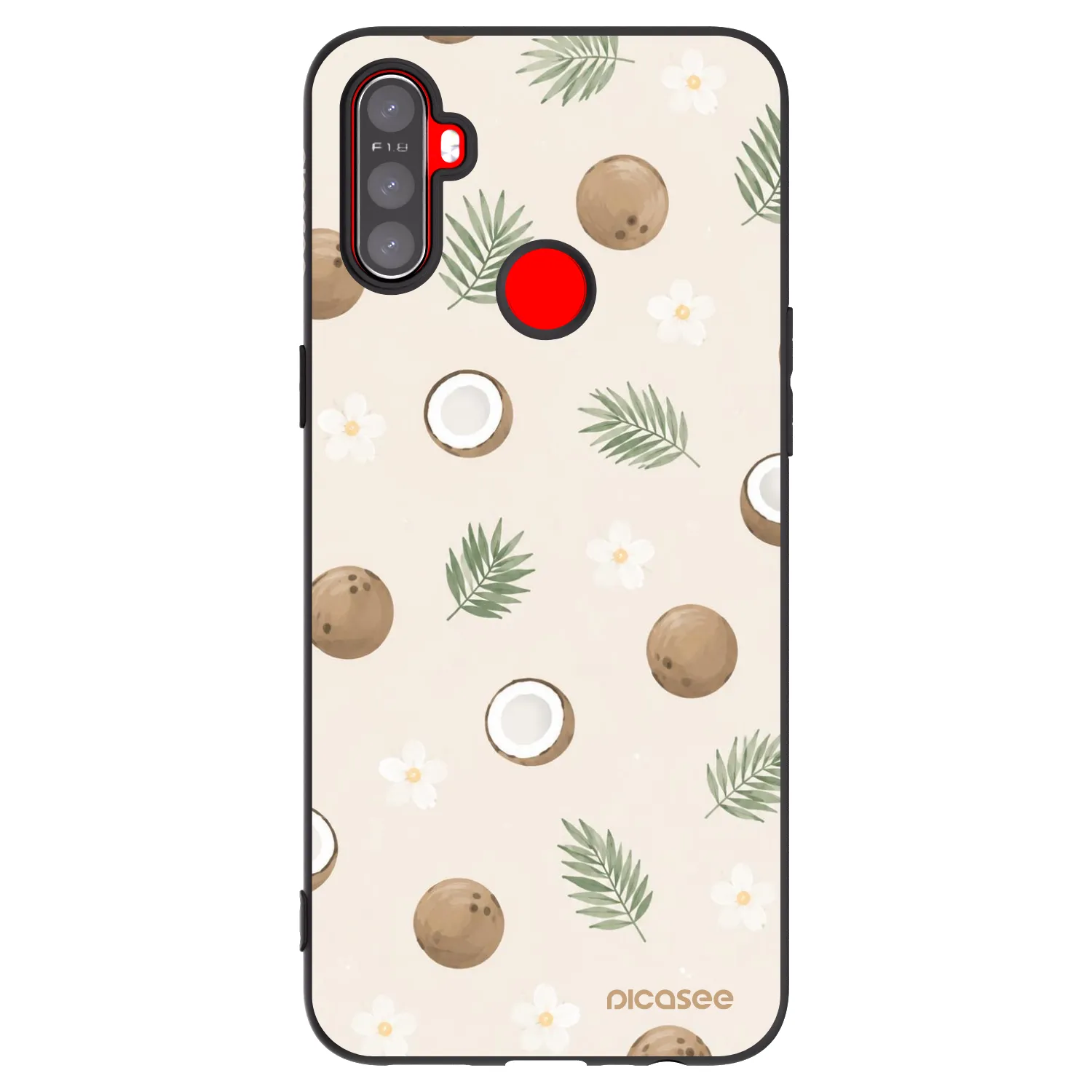 Picasee Realme C3 Hülle - Schwarzes Silikon - Coconut Breeze