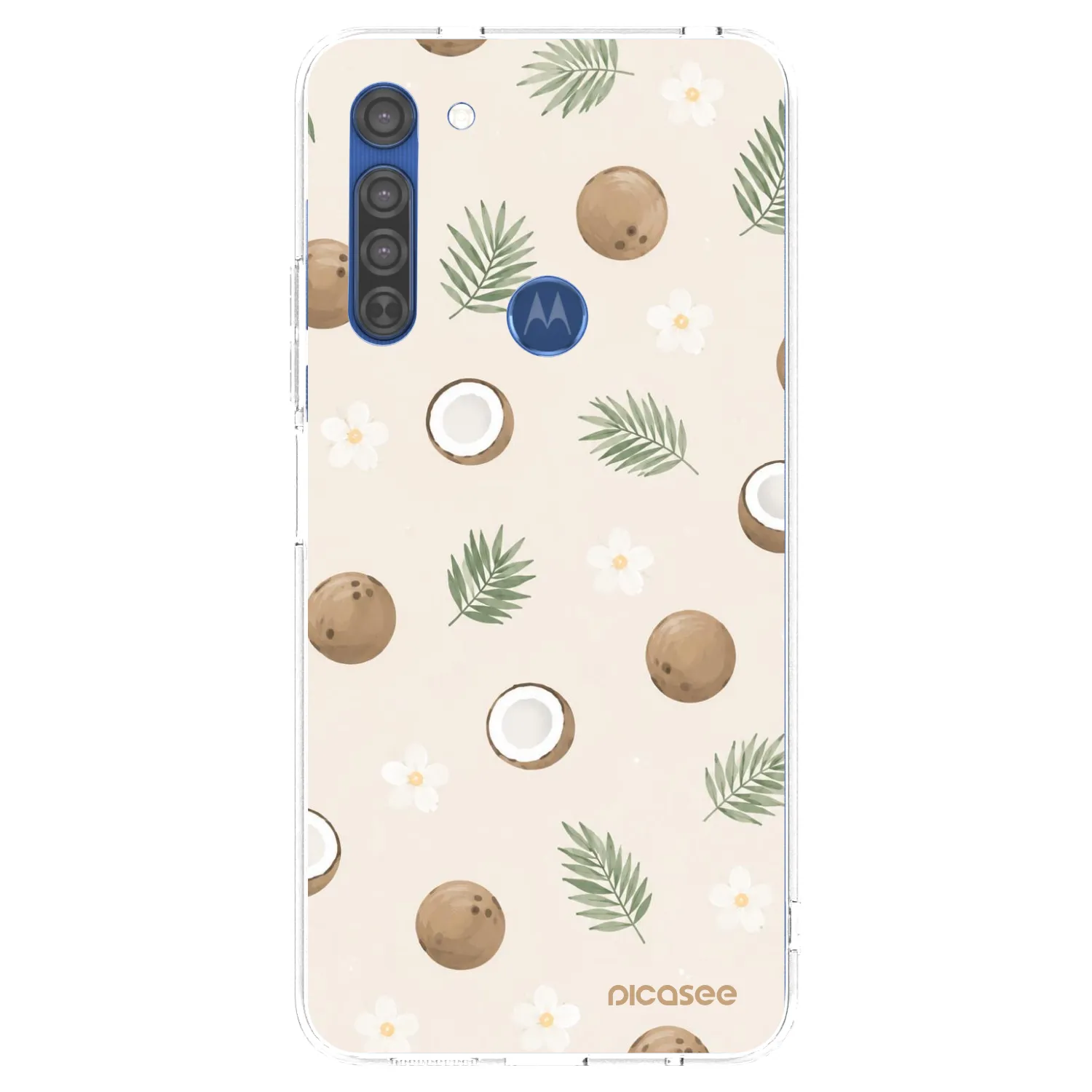 Picasee Motorola Moto G8 Hülle - Transparentes Silikon - Coconut Breeze
