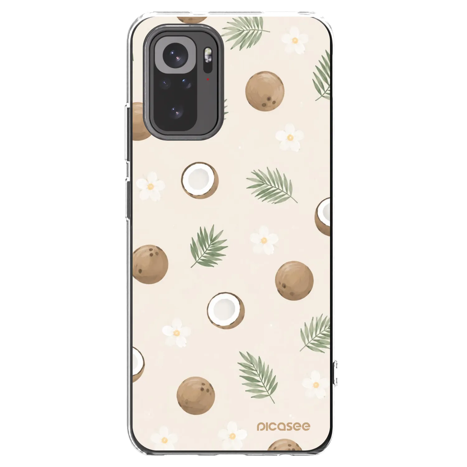 Picasee Xiaomi Redmi Note 10 Hülle - Transparentes Silikon - Coconut Breeze