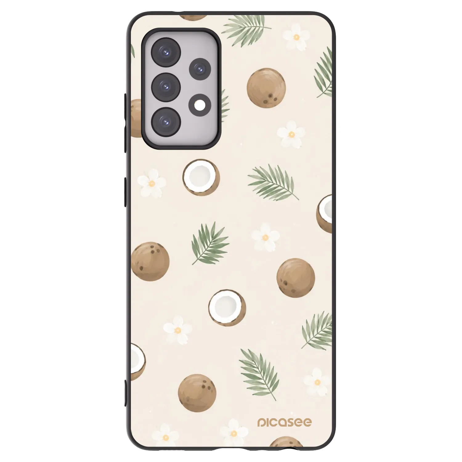 Picasee Samsung Galaxy A52 5G A525F Hülle - Schwarzes Silikon - Coconut Breeze