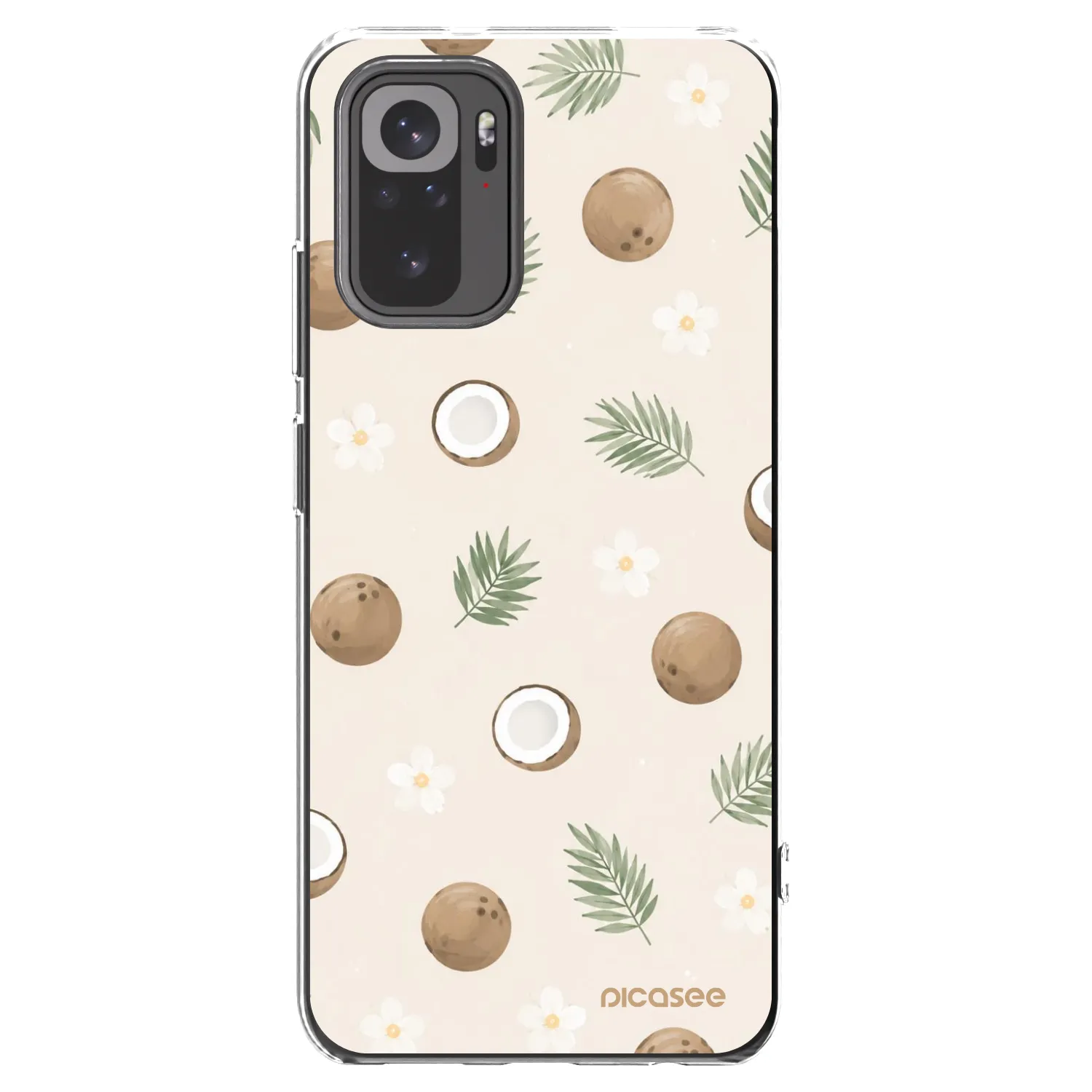 Picasee Xiaomi Redmi Note 10S Hülle - Transparentes Silikon - Coconut Breeze