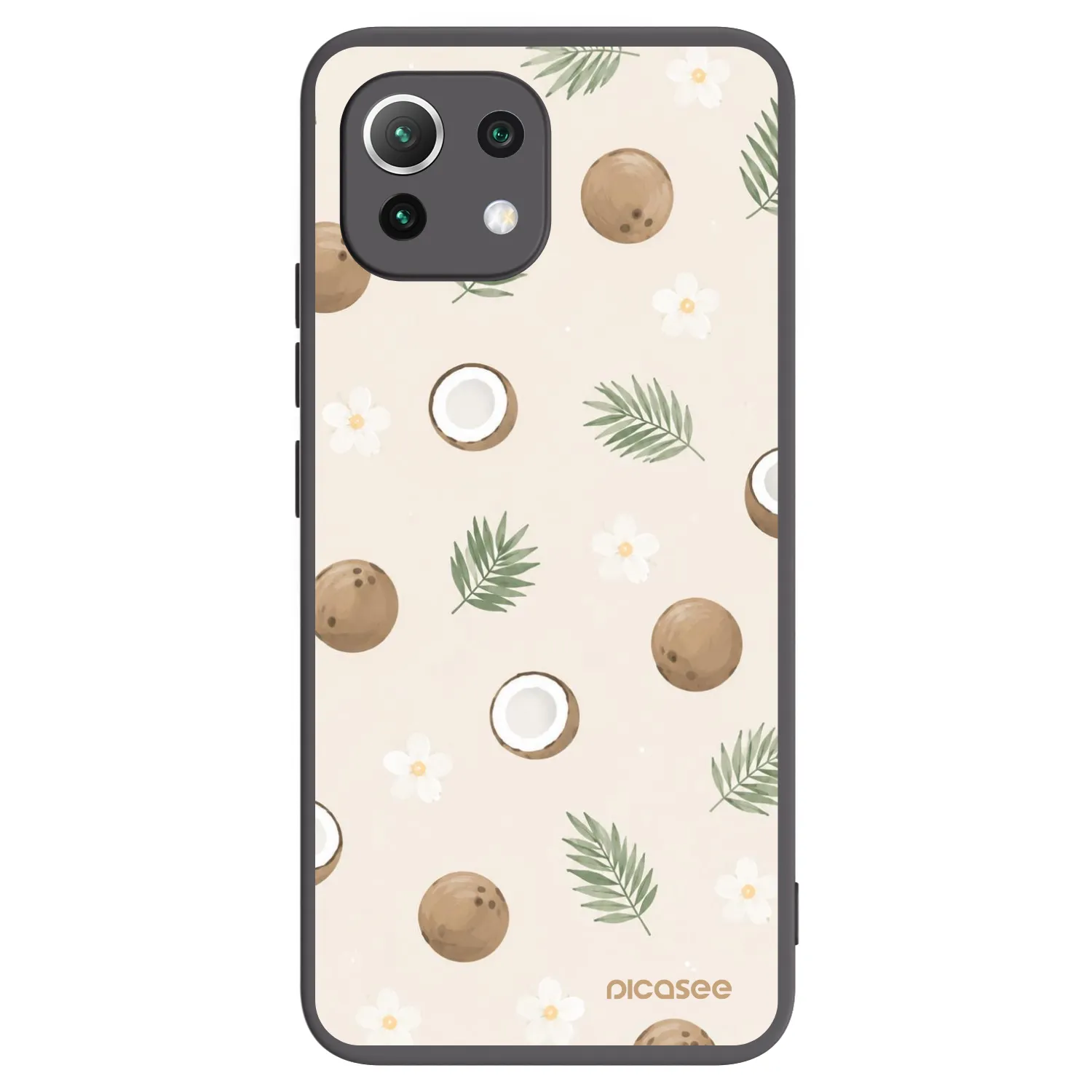 Picasee Xiaomi Mi 11 Lite Hülle - Schwarzes Silikon - Coconut Breeze