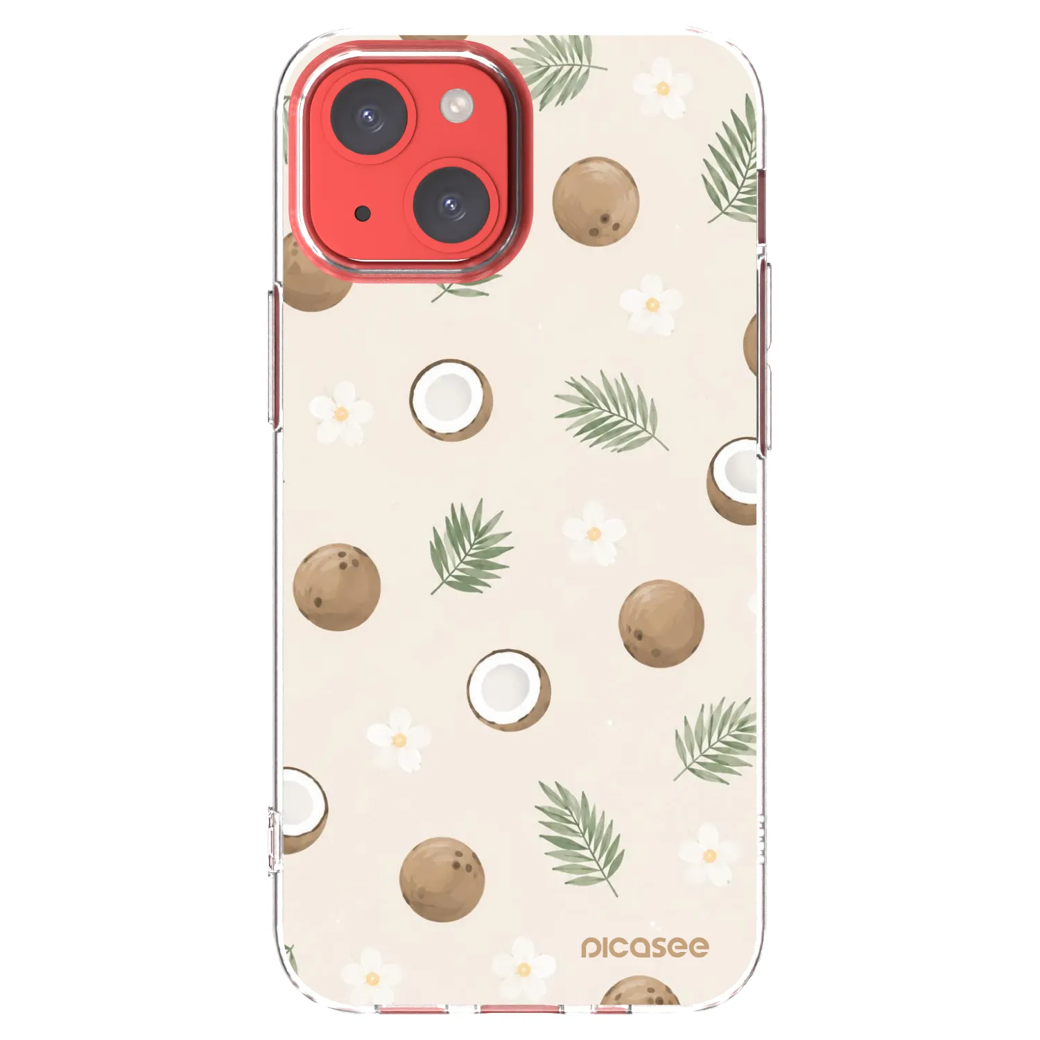 Picasee Apple iPhone 13 mini Hülle - Transparentes Silikon - Coconut Breeze