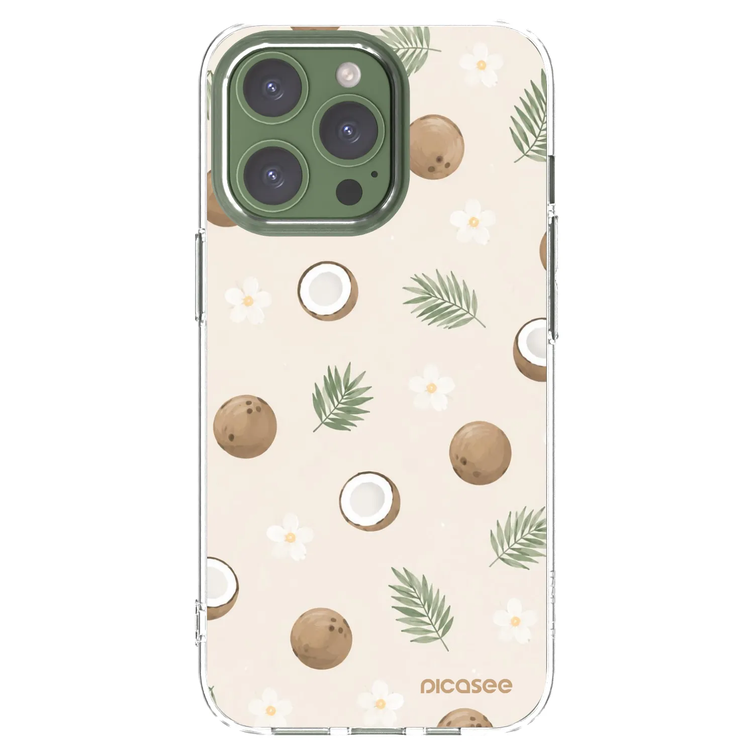 Picasee Apple iPhone 13 Pro Hülle - Transparentes Silikon - Coconut Breeze