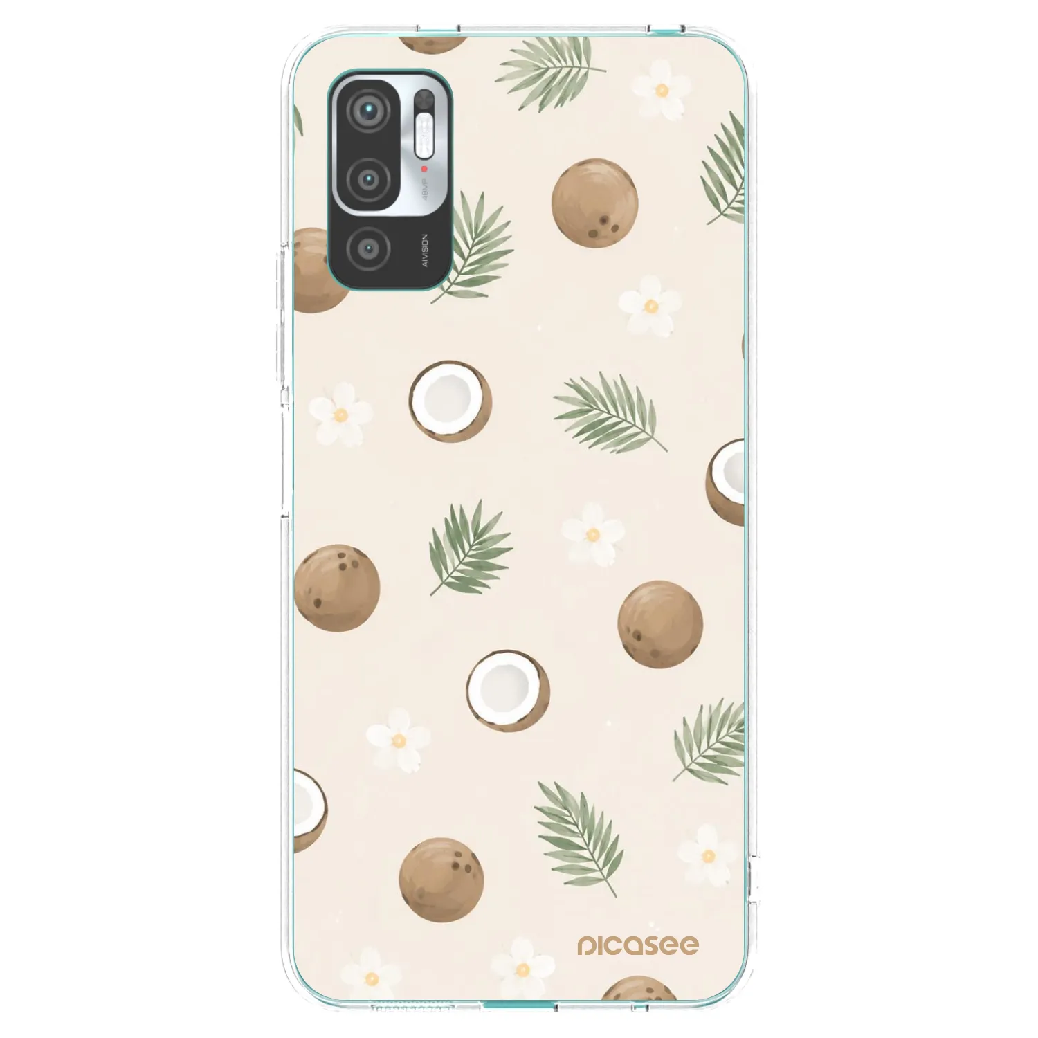 Picasee Xiaomi Redmi Note 10 5G Hülle - Transparentes Silikon - Coconut Breeze