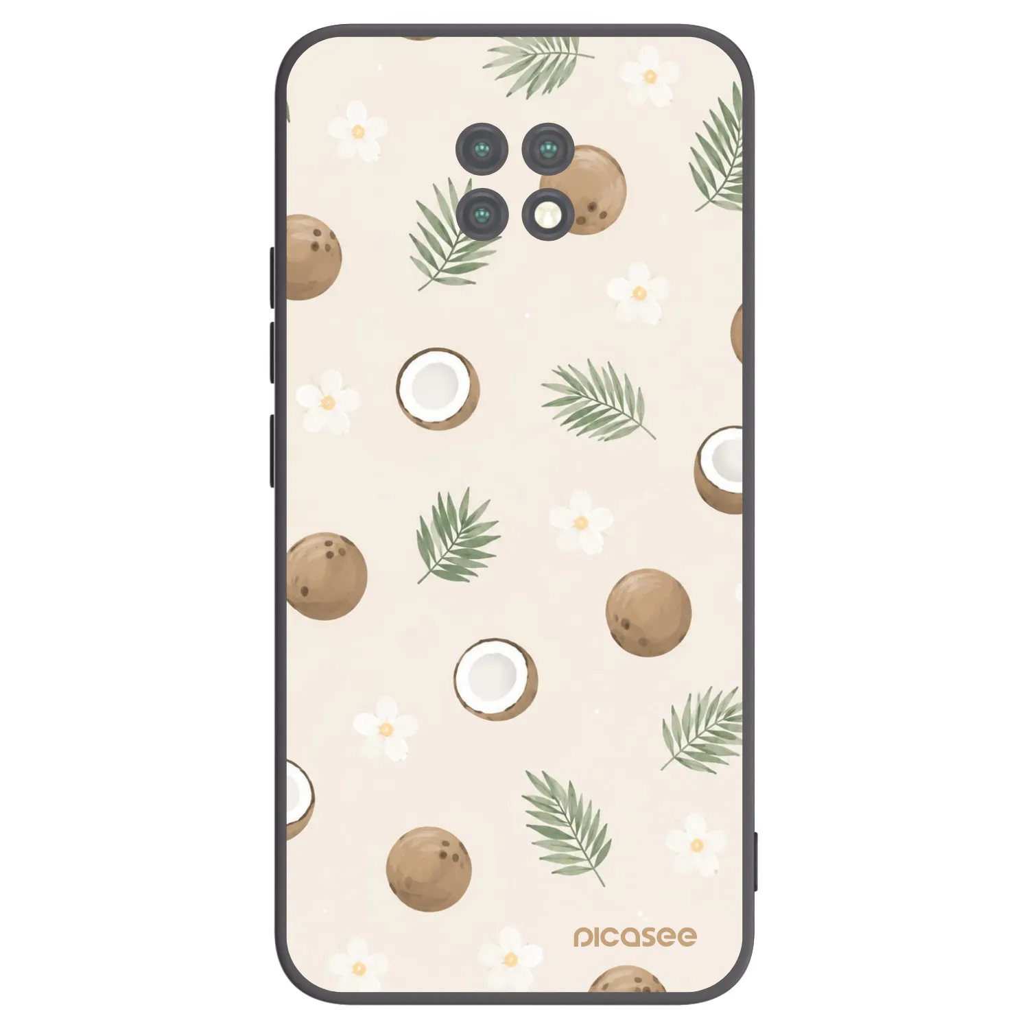 Picasee Xiaomi Redmi Note 9T Hülle - Schwarzes Silikon - Coconut Breeze