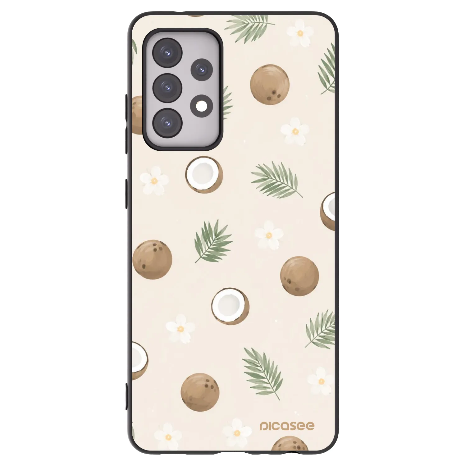 Picasee Samsung Galaxy A52s 5G A528B Hülle - Schwarzes Silikon - Coconut Breeze