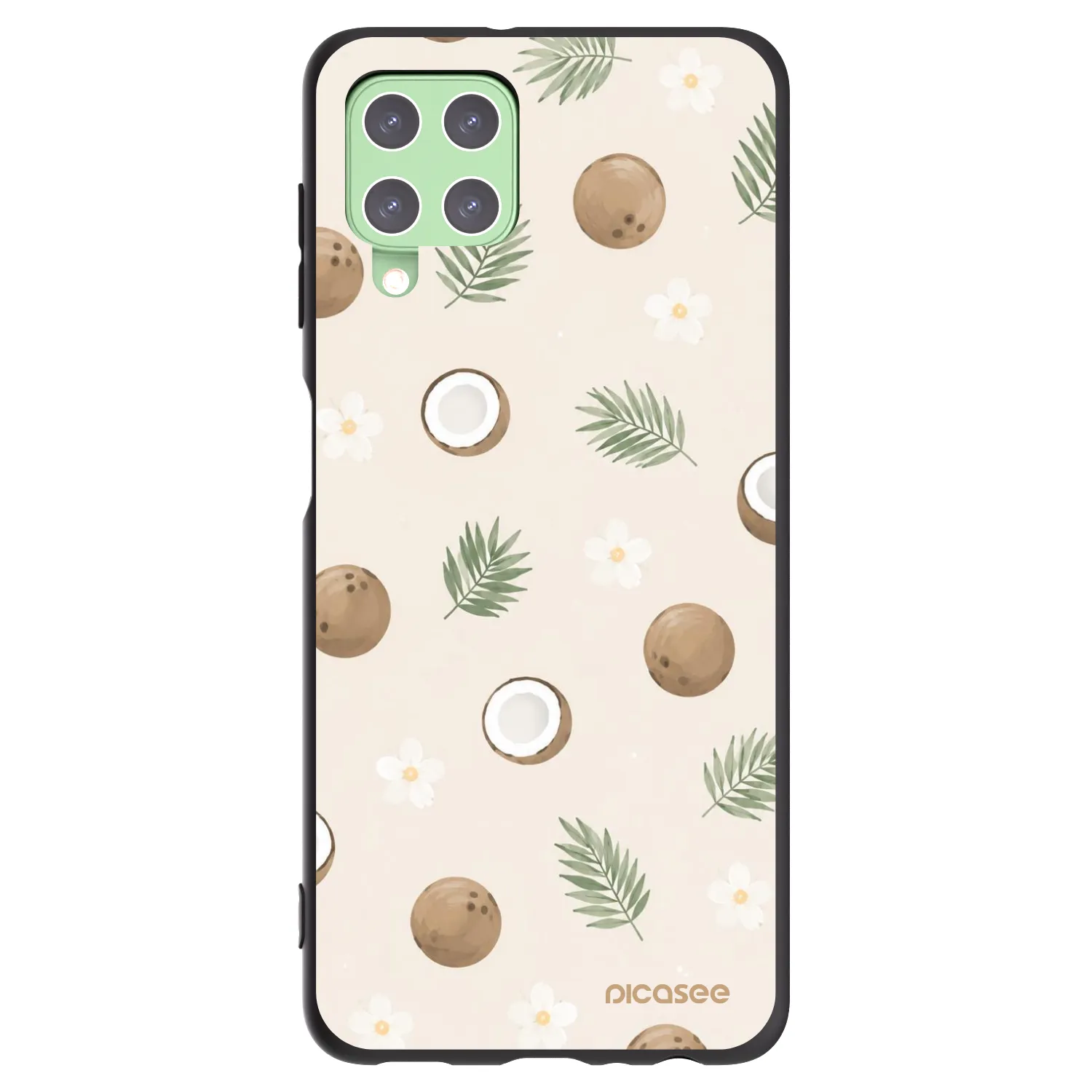 Picasee Samsung Galaxy A22 A225F 4G Hülle - Schwarzes Silikon - Coconut Breeze