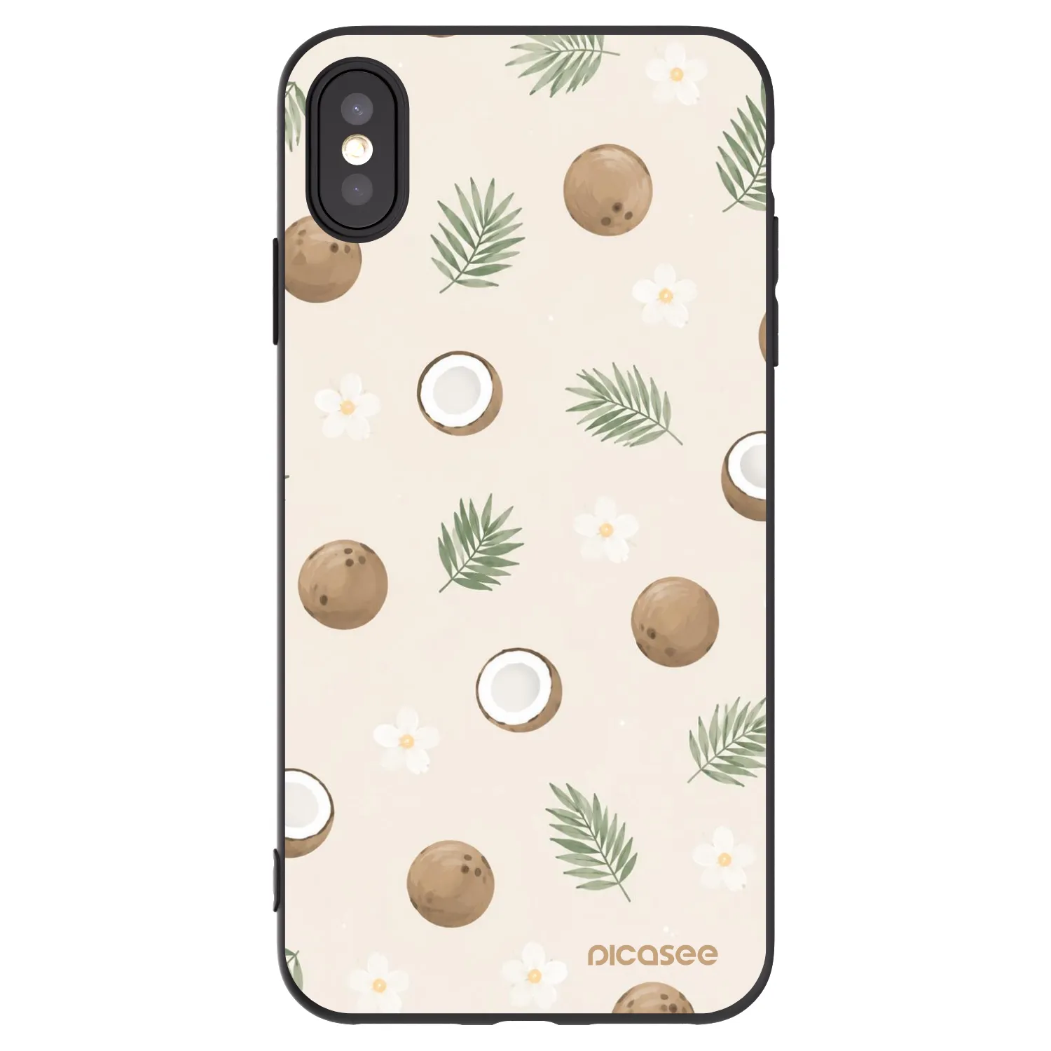 Picasee Apple iPhone XS Max Hülle - Schwarzes Silikon - Coconut Breeze