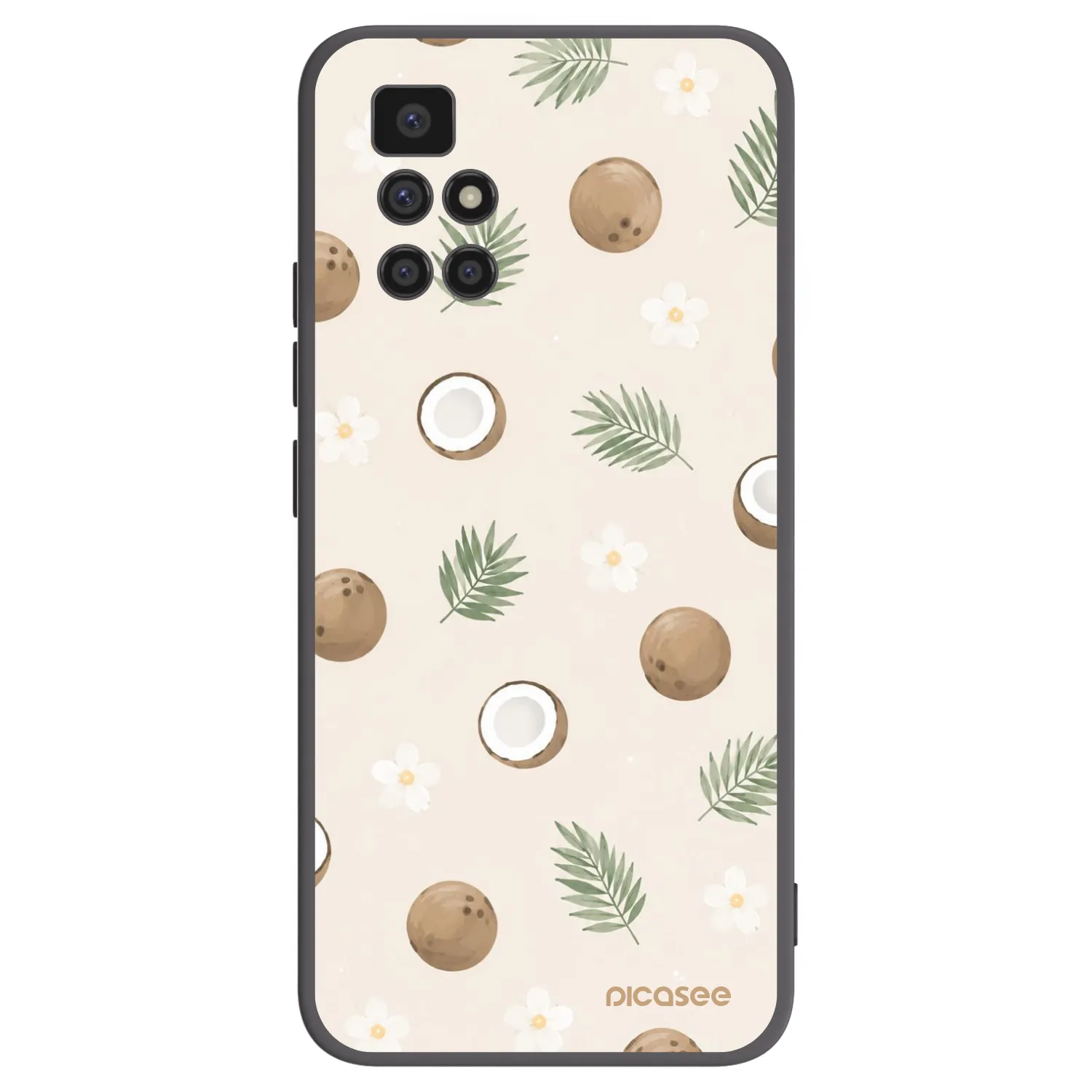 Picasee Xiaomi Redmi 10 Hülle - Schwarzes Silikon - Coconut Breeze
