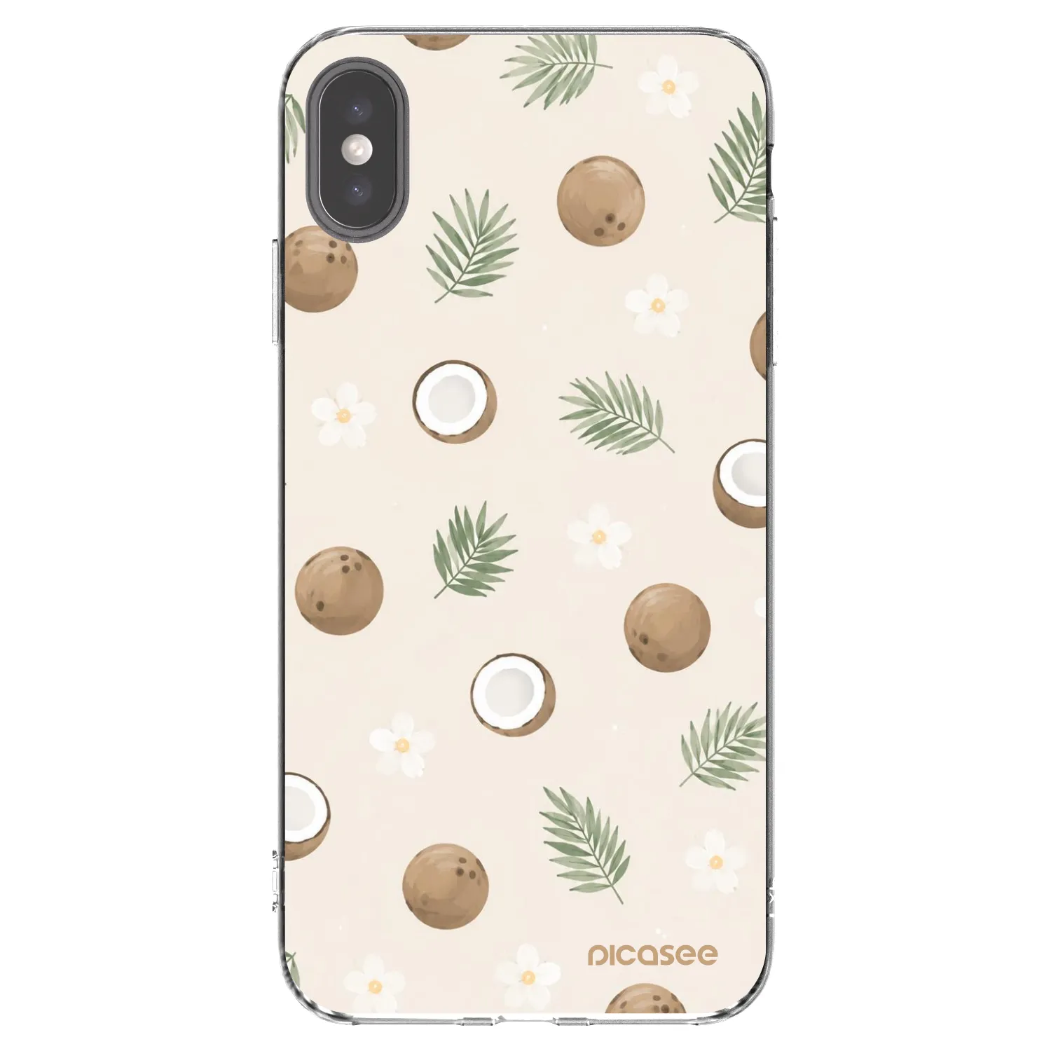 Picasee Apple iPhone XS Max Hülle - Transparentes Silikon - Coconut Breeze