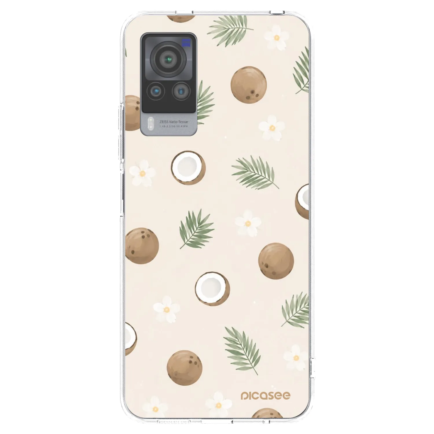 Picasee Vivo X60 Pro 5G Hülle - Transparentes Silikon - Coconut Breeze