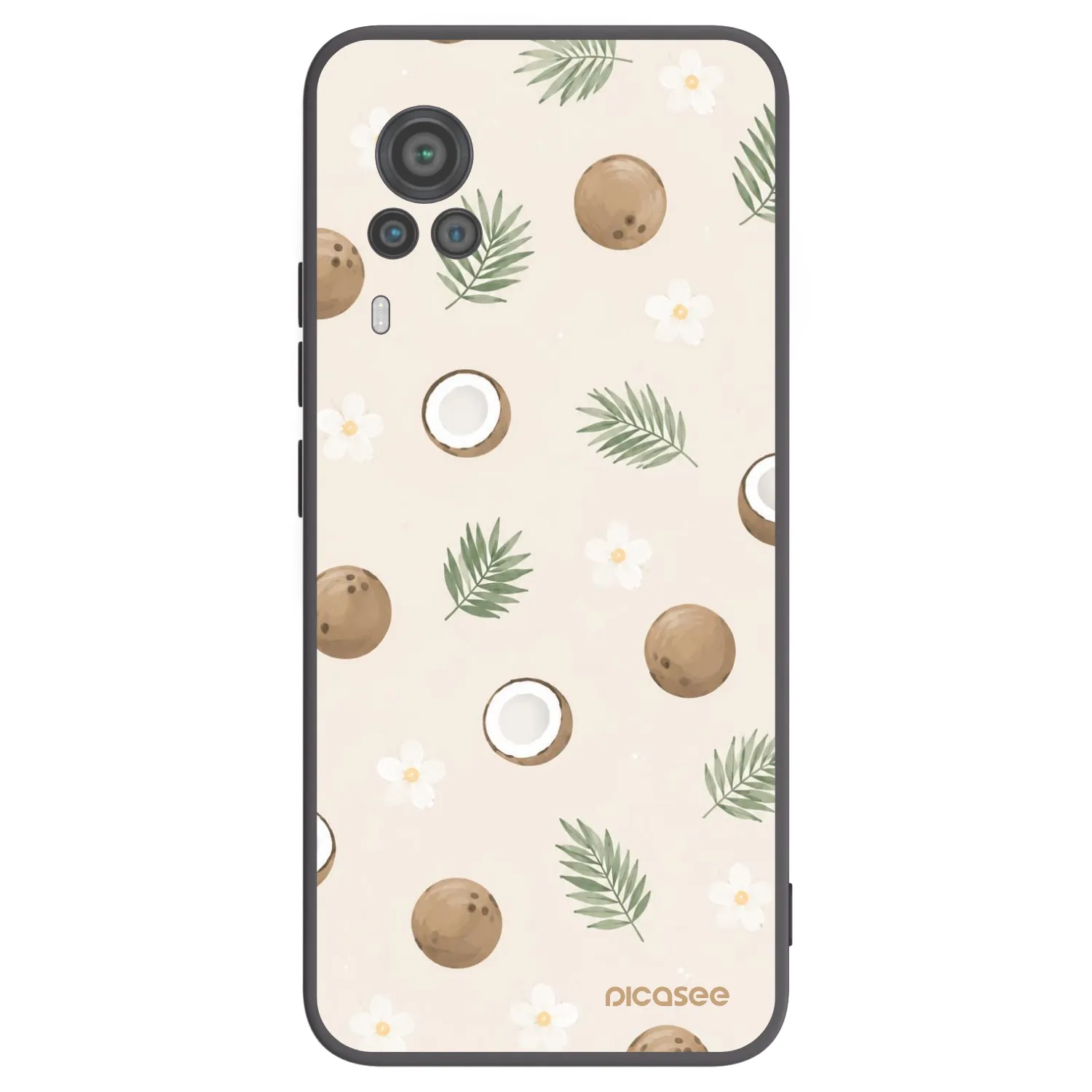 Picasee Vivo X60 Pro 5G Hülle - Schwarzes Silikon - Coconut Breeze