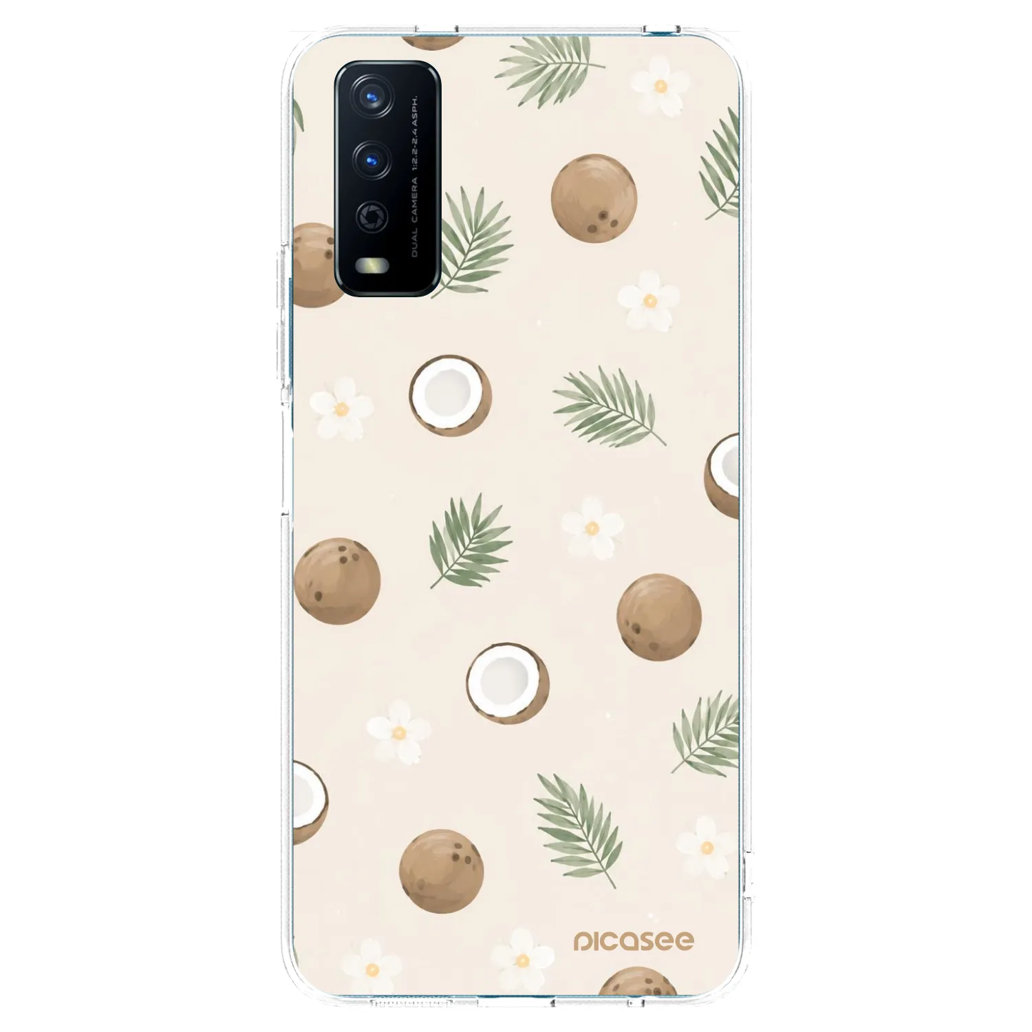 Picasee Vivo Y11s Hülle - Transparentes Silikon - Coconut Breeze