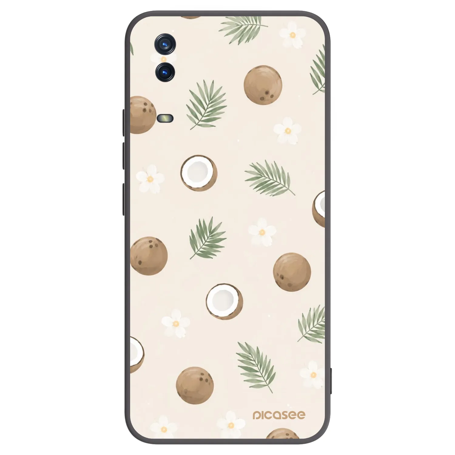 Picasee Vivo Y11s Hülle - Schwarzes Silikon - Coconut Breeze