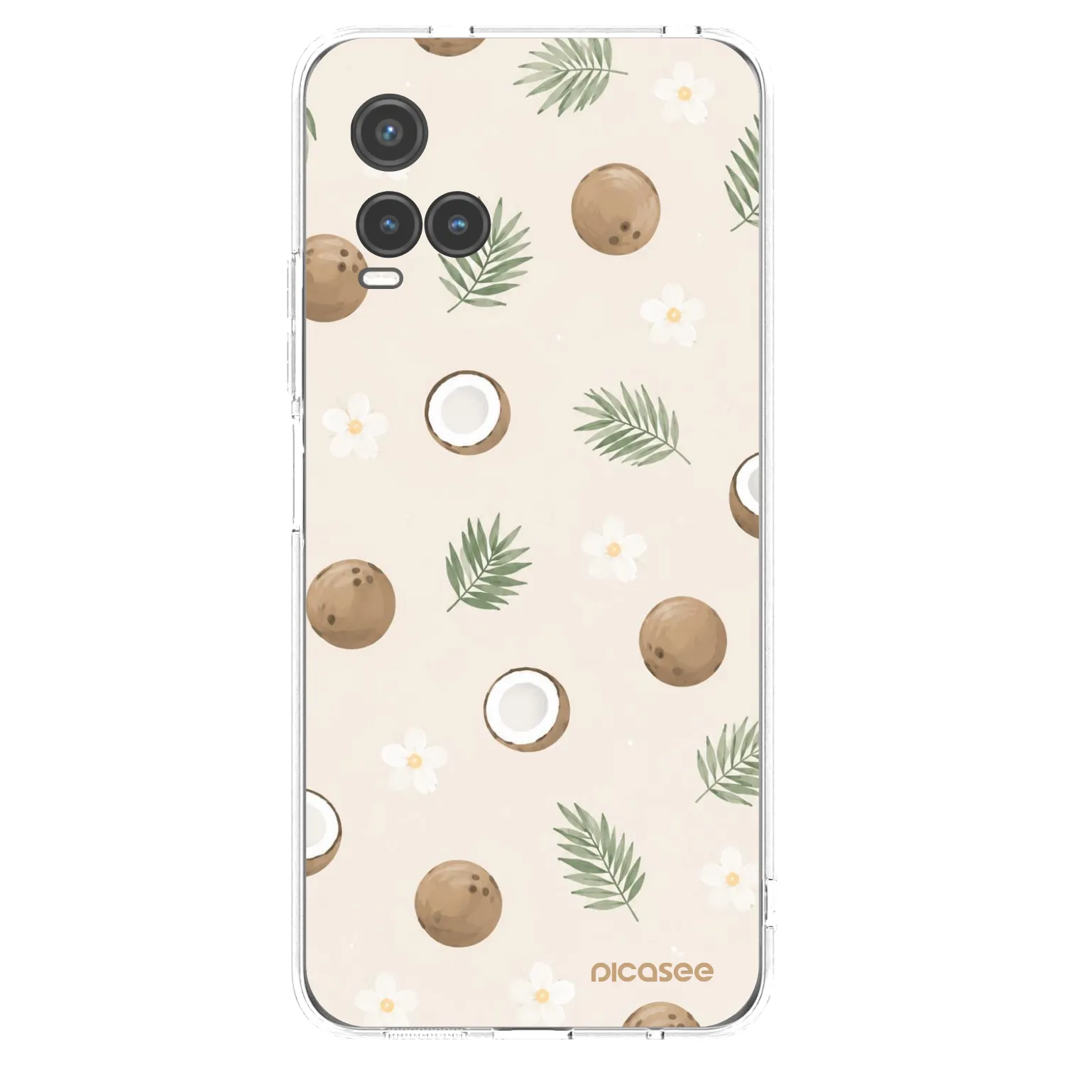 Picasee Vivo Y33s Hülle - Transparentes Silikon - Coconut Breeze