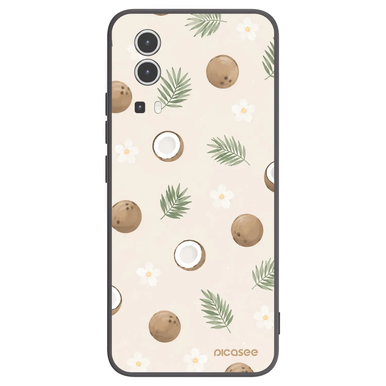 Picasee Vivo Y72 5G Hülle - Schwarzes Silikon - Coconut Breeze